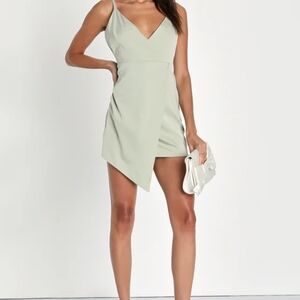 Lulus Sage Green Mini Dress *NWT*